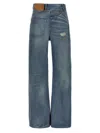 Mm6 Maison Margiela Blue Twist Wide Leg Jeans