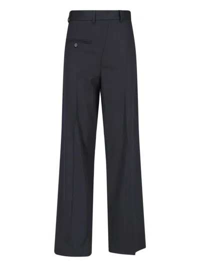 Mm6 Maison Margiela Twist Palazzo Pants In Blue