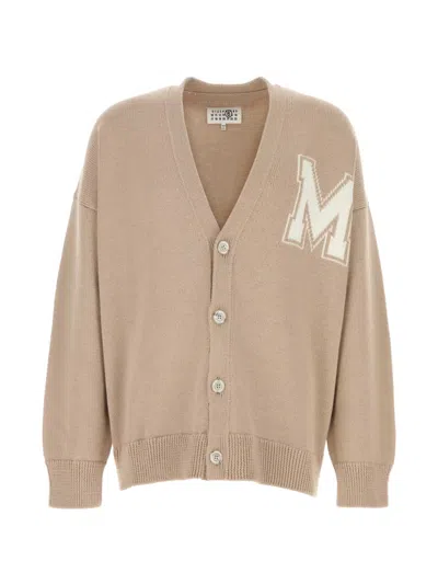 Mm6 Maison Margiela Wool And Acrylic Blend Cardigan In Neutral