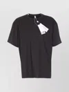 Mm6 Maison Margiela Two-tone Crewneck Short Sleeve T-shirt In Black