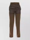 Mm6 Maison Margiela Two-tone Design Trousers Featuring Back Pocket In Brown