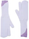 Mm6 Maison Margiela Two-tone Faux-fur Gloves In Purple