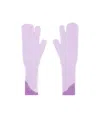 Mm6 Maison Margiela Two-tone Faux-fur Gloves In Purple