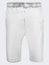 Mm6 Maison Margiela Two-tone Frayed Shorts
