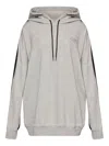 Mm6 Maison Margiela Two-tone Hooded Sweatshirt In Gray