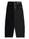 Mm6 Maison Margiela Two-tone Jeans In Black