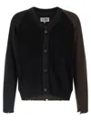 Mm6 Maison Margiela Colorblock Cardigan Color Block In Black