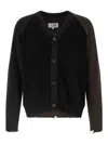 Mm6 Maison Margiela Colorblock Cardigan Color Block In Brown