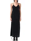 Mm6 Maison Margiela Mm6 By Maison Margiela Three Way Silk Dress With Deep V-neckline In Black
