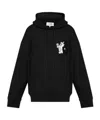 Mm6 Maison Margiela Unbrushed Sweat Jersey Hooded Sweatshirt In Black