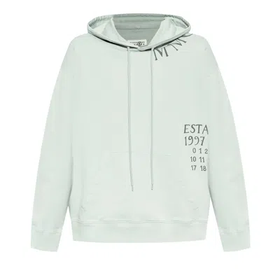 Pre-owned Mm6 Maison Margiela Unbrushed Jersey Sweatshirt 'ice' | Blue | Men's Size M