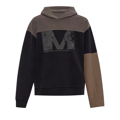 Pre-owned Mm6 Maison Margiela Unbrushed Light Jersey Sweatshirt 'washed Black/brown/light Brown' | Multi-color