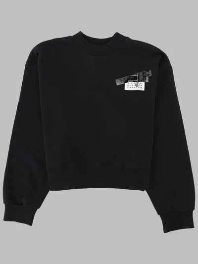 Mm6 Maison Margiela Unisex Kids Logo Sweatshirt In Black