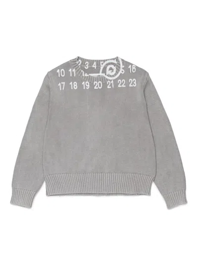 Mm6 Maison Margiela Unisex Mini Logo Sweatshirt In Gray