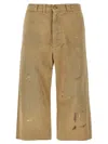 Mm6 Maison Margiela Belt Loops Paint Splatter Design Shorts