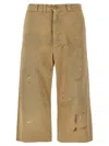 Mm6 Maison Margiela Belt Loops Paint Splatter Design Shorts