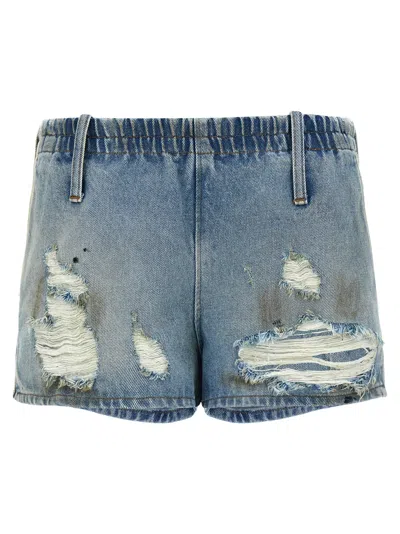 Mm6 Maison Margiela Used Shorts Bermuda And Short In Light Blue