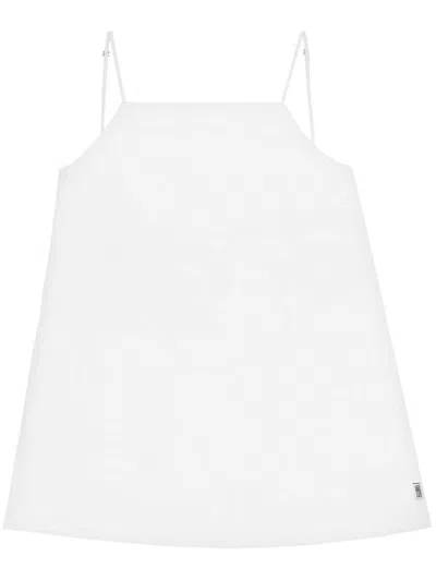 Mm6 Maison Margiela Sqaure-neck Cotton Tank Top In White