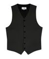 Mm6 Maison Margiela V-collar Vest In Black