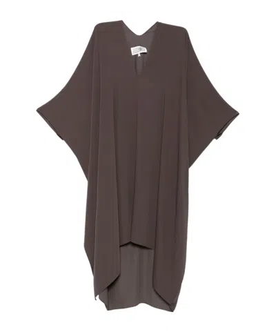 MM6 MAISON MARGIELA V-NECK ASYMMETRIC DAY DRESS