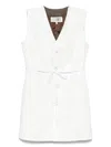 Mm6 Maison Margiela Weste Mit V-ausschnitt In White