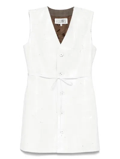 Mm6 Maison Margiela Weste Mit V-ausschnitt In White