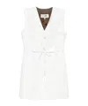 Mm6 Maison Margiela Weste Mit V-ausschnitt In White