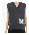 Mm6 Maison Margiela V-neck Knitted Vest In Black