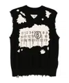 Mm6 Maison Margiela Numbers-motif Vest In Black