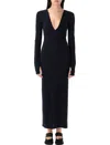 Mm6 Maison Margiela V-neck Long Dress