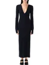 Mm6 Maison Margiela V-neck Long Dress