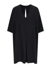 Mm6 Maison Margiela Mm6 By Maison Margiela V-neck Midi Dress – Black