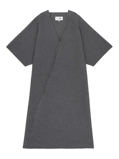 MM6 MAISON MARGIELA V-NECK MIDI DRESS