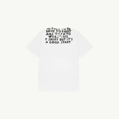 Mm6 Maison Margiela T-shirt Scollo A V Aids Program In White