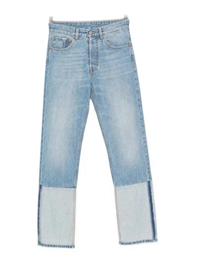 Mm6 Maison Margiela Vaqueros Rectos - Azul Claro In Blue