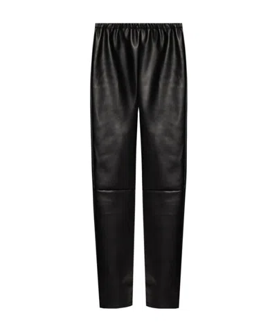Mm6 Maison Margiela Varnished Leather-effect Leggings In Black