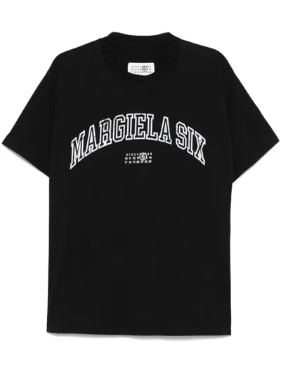 Mm6 Maison Margiela Varsity-print T-shirt In Multicolor