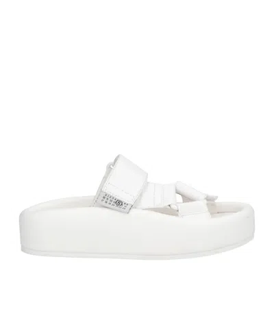 Mm6 Maison Margiela Velcro Design Slippers In Animal Print