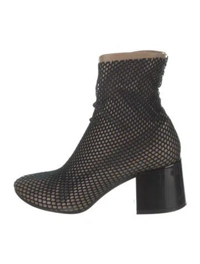 Pre-owned Mm6 Maison Margiela Velvet Sock Boots In Green
