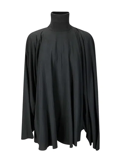 Mm6 Maison Margiela Multilayered Cotton Dress In Black