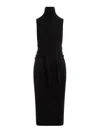 Mm6 Maison Margiela Mm6 By Maison Margiela Black Wool Midi Dress In Black