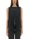 Mm6 Maison Margiela Mm6 By Maison Margiela Black Regular Fit Vest