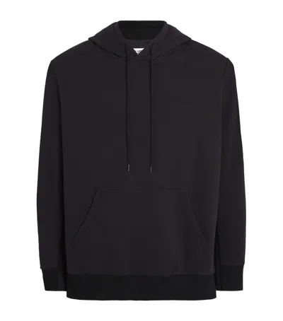 Mm6 Maison Margiela Virgin Wool And Jersey Panelled Hoodie In Black