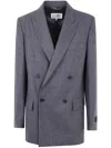 Mm6 Maison Margiela Virgin Wool Blazer In Gray