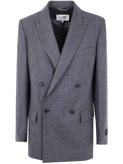 Mm6 Maison Margiela Virgin Wool Blazer In Gray