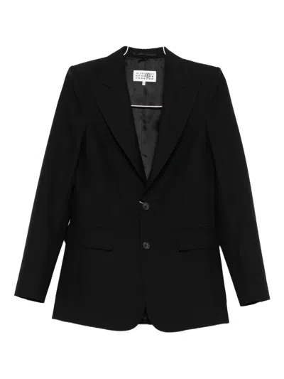 Mm6 Maison Margiela Virgin-wool Blazer In Black