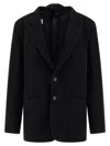 Mm6 Maison Margiela Tailored Blazer Featuring Structured Back Panel In Black
