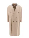 Mm6 Maison Margiela Virgin Wool Blend Coat With Numeric Signature Label