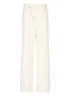Mm6 Maison Margiela Mm6 By Maison Margiela Ivory Virgin Wool Blend Pants In White