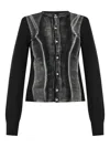 Mm6 Maison Margiela Long-sleeved Knitted Cardigan In Black